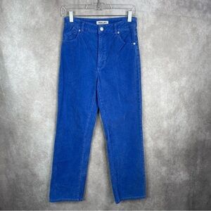Rolla's Original High Rise Straight Corduroy Crop Pants In Blue Women's Size 27
